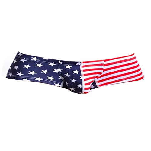 Finance Plan Men's Boxer Briefs Bulge Pouch Stars Stripes American Flag Underwear Underpants size M