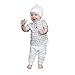 Owlivia Baby Organic Knot Hat, Newborn Hospital Baby Beanies, Unisex Infant Cap (3-6 months, Off-White)