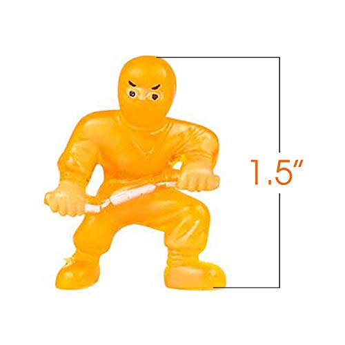 ArtCreativity Mini Ninja Figurines, Pack of 48, Assorted Colors Plastic