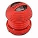 XBOOM Mini Portable Capsule Speaker with Rechargeable Battery and Enhanced Bass+ Resonator - Red