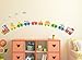 treepenguin Numbers Pet Train Wall Decals - Fun and Educational Animals for Nursery and Kids Rooms - Easy Peel Wall Stickers