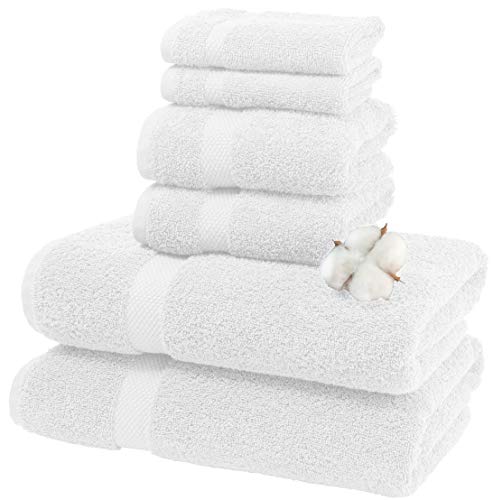 4 Luxury+Bath+Towel+Set+White