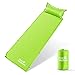 Camp Solutions Lightweight Sleeping Pad - Self Inflating Camping Pad with Built in Pillow for Camping, Hiking and Backpacking (Green)