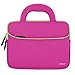 8.9-10.1 inch Tablet Sleeve, Evecase 8.9~10.1 inch Ultra-Portable Neoprene Zipper Carrying Sleeve Case Bag with Accessory Pocket - Hot Pink/Green