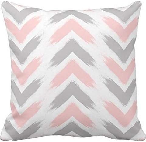 Modern pastel pink gray arrow brushstrokes pattern throw 18*18 pillow case cover