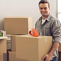 Amazon Basics Extra-Wide Packing Tape, Designed for
