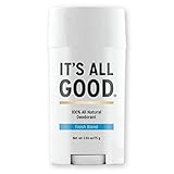 It's All Good - 100% Natural Deodorant - Non-Toxic, No Aluminum, Parabens, Talc, Propylene Glycol, and No Animal Testing (Fresh Blend)