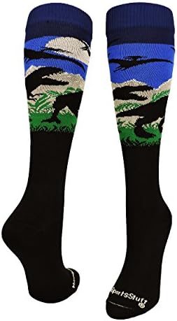 Wild T-Rex Dinosaur Socks Over the Calf