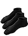 HASLRA Light Weight Low Cut Toe Socks 3 Pairs (BLACK-L)