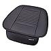 EDEALYN (2PCS PU Leather Car seat Cover Car Accessories Car Seat Protector Seat Covers Universal Car (19.7 inches deep × 20.87 Wide)(Black-N)