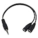 eBoot 3.5 mm Speaker and Headphone Splitter Cable 3.5 mm Stereo Male to Double 3.5 mm Female Audio Jack Adapter Connectors for iPhone iPad PC MP3 Players