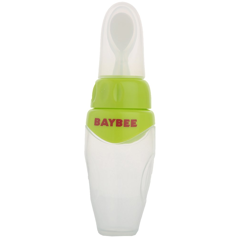 Baybee Babys 150 Ml Soft Squeeze Food Feeder Green Desertcart