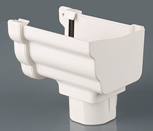 Brett Martin BR856RW 106mm Prostyle (Ogee) Gutter Right Hand Stopend Outlet BR856RW White. Will NOT FIT Marley Classic