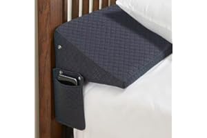 RUJIPO Queen Size (60"x10"x6") Bed Wedge Pillow For Headboard, Bed Gap Filler, Noodle Mattress Wedge Pillow Triangle For Sleeping To Fill The Gap (0-8") Between Headboard and Mattress, (Dark Grey, Queen)