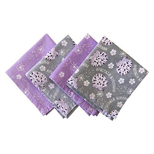 Funkins Reusable Cloth Napkins for Kids | Lunch Boxes | Machine Washable for Easy Care | Name Tag | Set of 4, 12