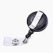 Outus 5 Pack Retractable Reel ID Badge Holder Reel with Belt Clip, Black