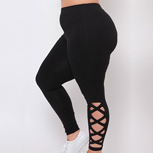 image for Napoo Clearance Women Elastic Solid Criss-Cross Workout Dance Yoga Pan