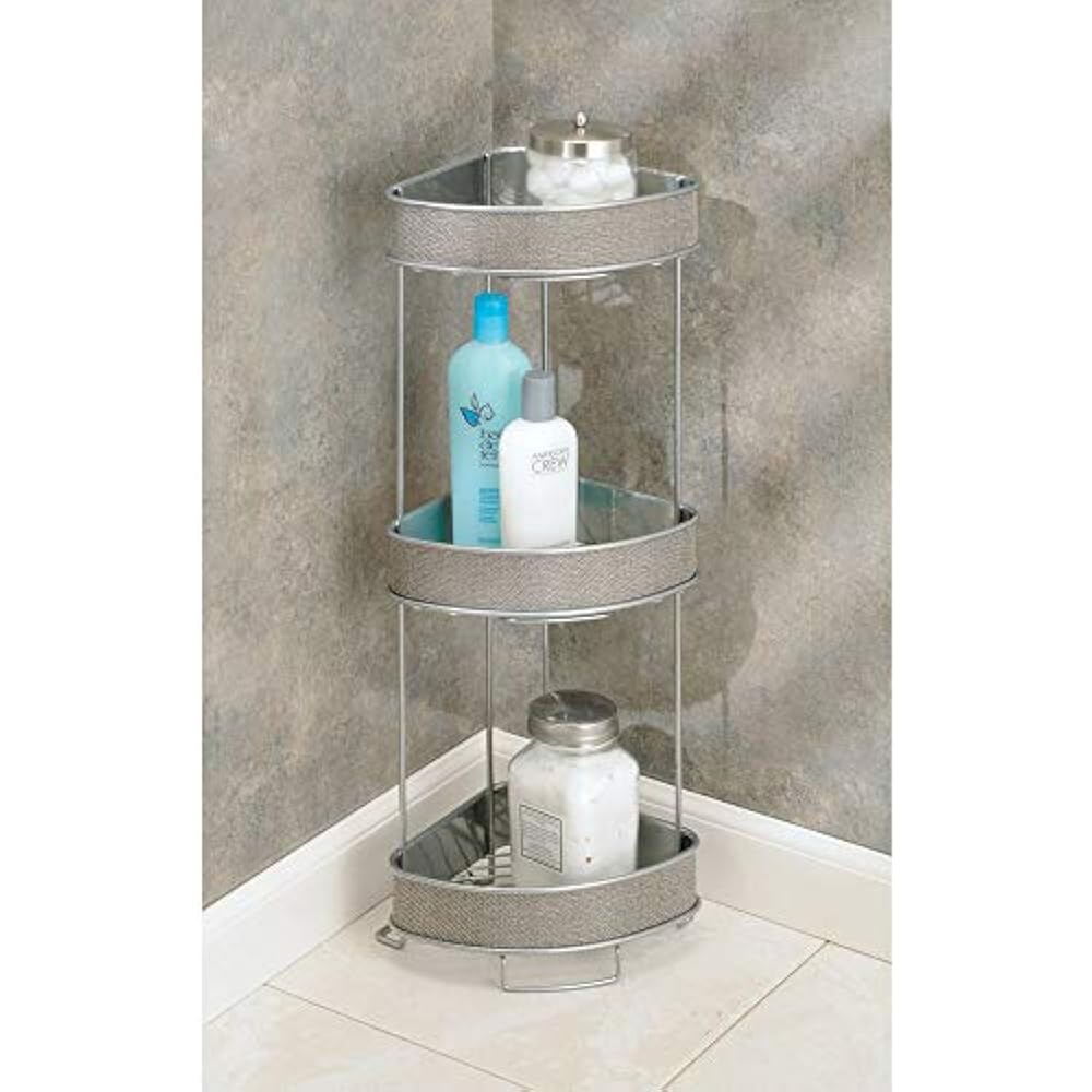 MDesign Bathroom Accessory Sets Decorative Woven Metal 3Tier Corner