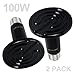 Wuhostam 100W 2 Pack Infrared Ceramic Heat Lamp,Black Reptile Emitter Bulb for Pet Coop Heater Chicken Lizard Turtle Brooder Aquarium Snake No Harm No Light