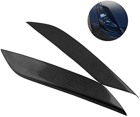 Katurn Auto Accessories Carbon Fiber Headlight Eye Lid Cover, Headlamp Eyebrow Cover for Nissan 03 to 08, Car Styling for Front Headlamp (2 Pcs)