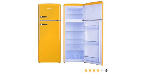 Amica Retro Nevera/Congelador Amarillo KGC 15633 y a + + 213 ...