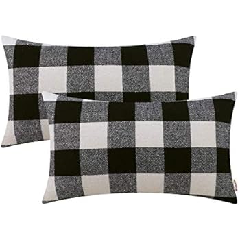 Amazon Com Brawarm Pack Of 2 Comfy Buffalo Checks Plaids Bolster