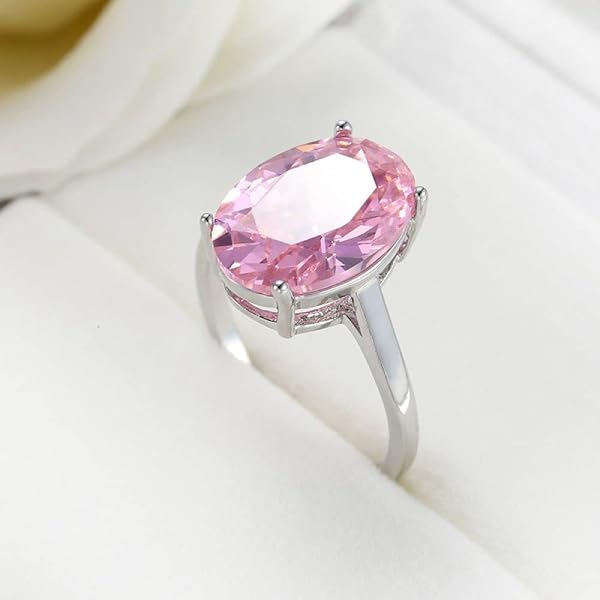 Bague En Topaze Rose Plaquée Argent – Taille 8.25, Style Goutte D'eau, Neuf Sans Emballage