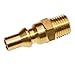 DOZYANT Propane Quick Connect Fitting Adapter- Full Flow Male Plug x 1/4