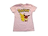 Childrens Pink Pokemon Pikachu and Eevee Shirt