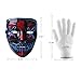 WesGen Halloween Purge LED Mask and LED Gloves Kit Costume Festival Parties Scary Mask and Gloves Light Up Creepy Masks