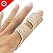 Luniquz Finger Splint Brace to Immobilize Trigger Mallet Finger Knuckle for Index, Middle, Ring Finger, L/Beige