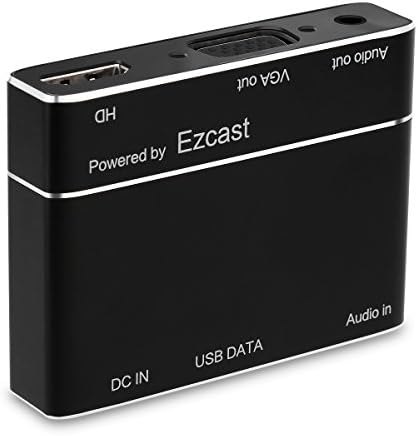 DWI Dowelin USB to HD Converter, Screen Mirroring Switching Box S8-pro Powered by EZCast HD/VGA Converter for iPhone/Android Black