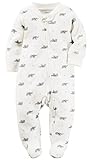 Carters Baby Boys Terry Zip-Up Sleep & Play (6 Months, Grey Elephants)