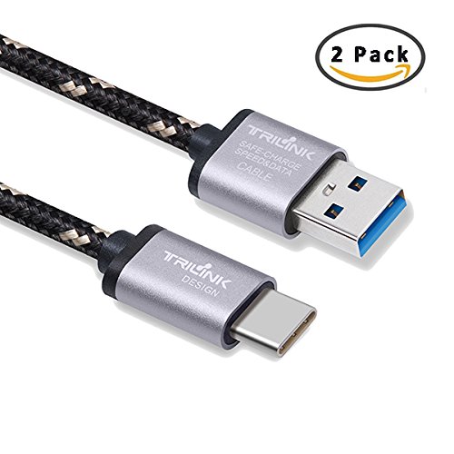 Usb-c to usb 3.0 cable, trilink 2-pack(3ft,5ft)nylon br…