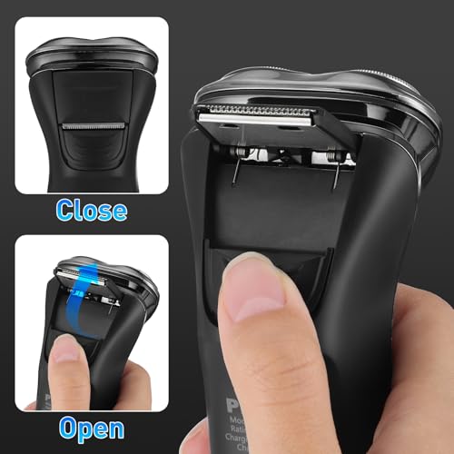 Phisco Rasuradora Eléctrica Recargable para Hombre, Afeitado Preciso y Suave, Diseño Impermeable, Batería de Larga Duración, Sistema Antitirones, Ideal para Viajes