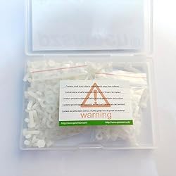 Pzsmocn 300 Pieces/100 Sets M3*10 mm Plastic White