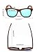 Real Solid Handmade Zebra Wood Wooden Sunglasses for Men & Women, Polarized Lenses (Ice Blue Lens)