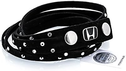 Baron Jewelry Glistening Honda Logo wrap Bracelet, Choker & Boot Bling. Embellished with Crystals from Swarovski. 16" Long with 2 Snaps for Adjusting. Blended Fabric. Securely Set 74-2.77mm Crystals.