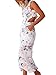 FANCYINN Floral Wide Leg Jumpsuits for Women Sleeveless Tie Back Casual Loose Rompers with Pockets S