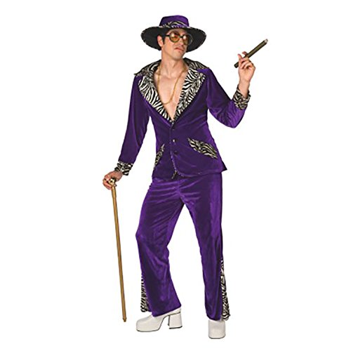 Mens Pimp Daddy Purple Velvet Costume - 3 Piece Quality Costume