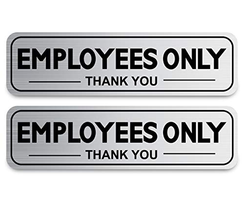 Photo 1 of 2pcs Employees Only Sign Stickers