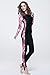 Micosuza Long Sleeves One Piece Swimsuit for Women Pink