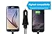 Tenergy 30W 2-Port Adaptive Fast USB Car Charger Qualcomm Quick Charge 2.0 Smart Detect - Galaxy S6 / Edge / Plus, Note 5 / 4, LG G4, HTC One M8 / M9, Nexus 6, iPad, iPhone & More (Black)