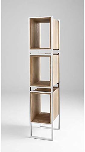 Zinc Decor Mid Century Modern Wood &amp; Chrome Book Shelf Etagere
