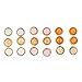 Lux Accessories Gold Tone Peach Pink Ivory White Druzy Opal Earring Set 9pcs