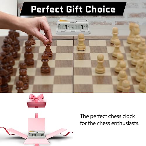JIESENG Chess Clock Advanced Digital Chess Timer for Board Game Count