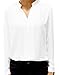 Farktop Women's Summer Long Sleeve Casual Loose Chiffon T Shirt Blouse Tops