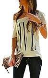 Zeagoo Women Casual Short Sleeve Tops Summer Blouse