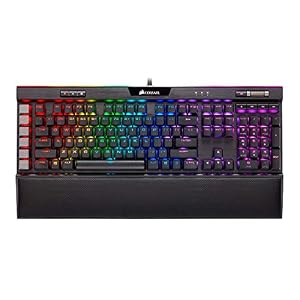Corsair K95 RGB Platinum XT Mechanical Gaming Keyboard, Backlit RGB LED, Cherry MX RGB Blue, Black (Renewed)