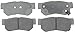 ACDelco 14D813 Advantage Organic Rear Disc Brake Pad Set with Wear Sensor